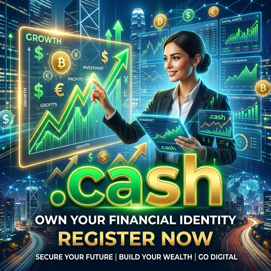 Buy .cash domain registration for fintech, finance blogs, and financial services in Pakistan