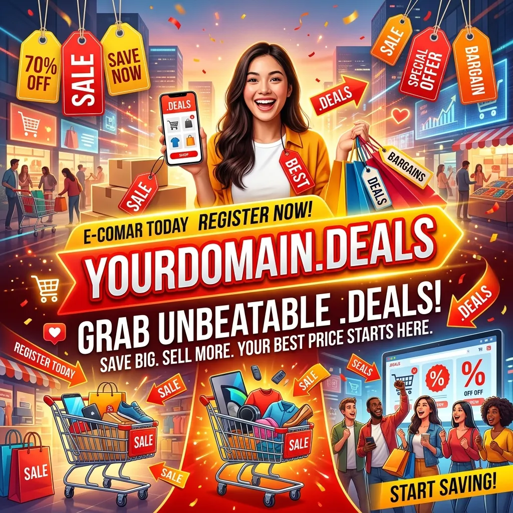 Buy .deals domain registration for coupon websites, daily deals, and e-commerce sales in Pakistan