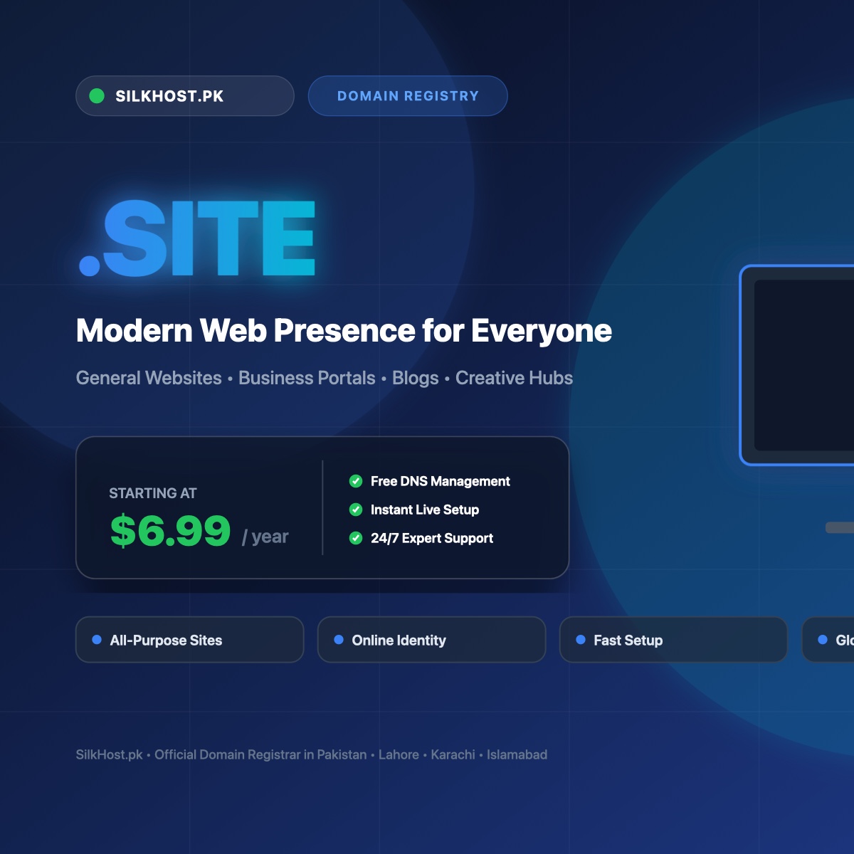.site domain registration by SilkHost.pk