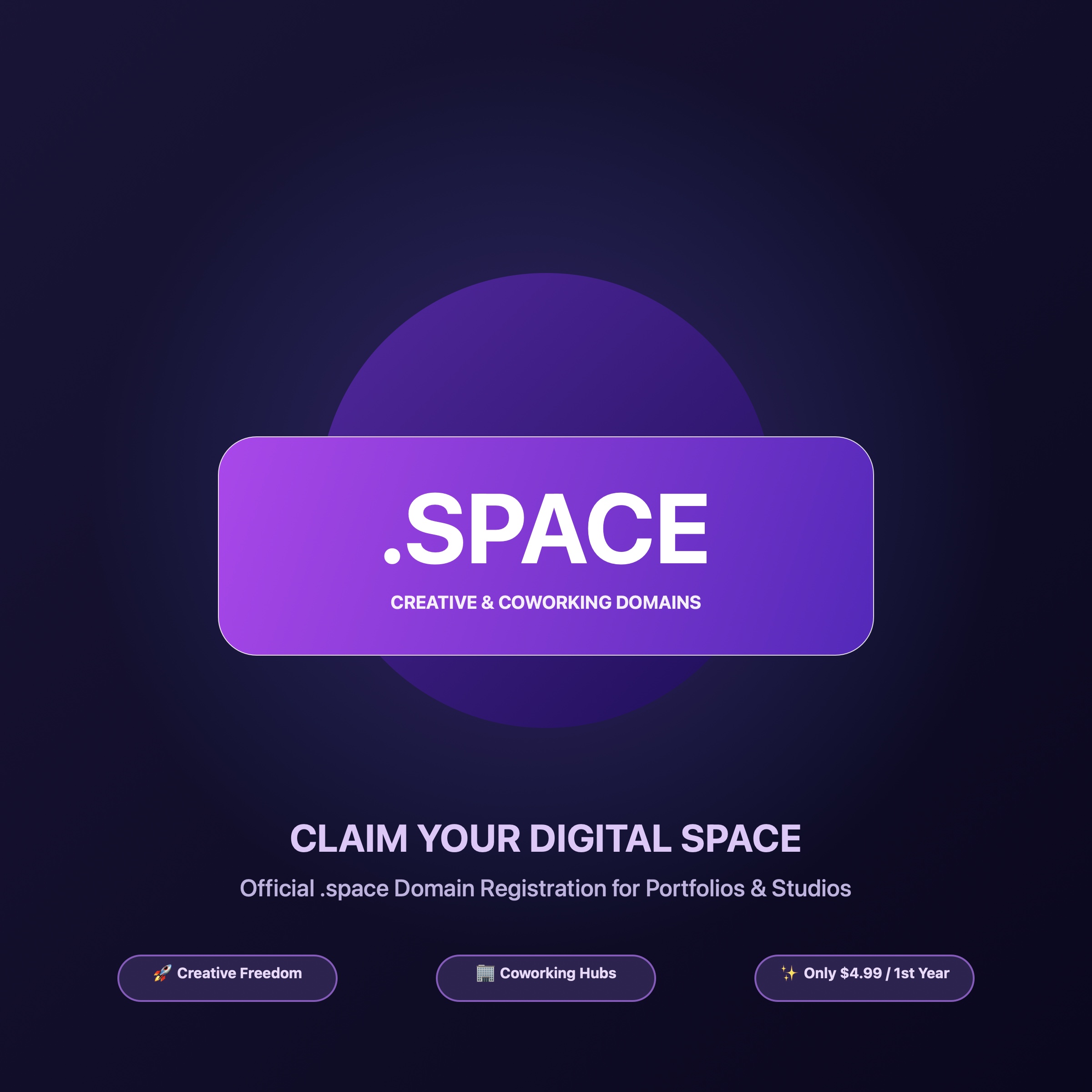 .space domain registration in Pakistan for creative studios, freelancers, and coworking spaces — SilkHost.pk